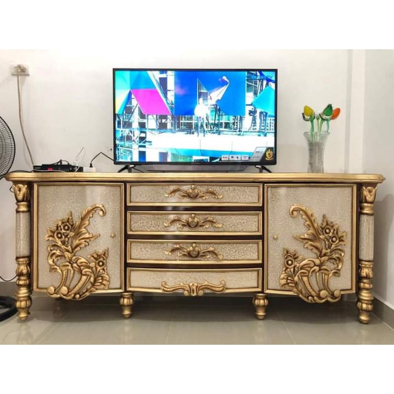 Jual Bufet Meja TV Marmer Kayu Jati Buffet Nakas Lemari Ukir Ukiran