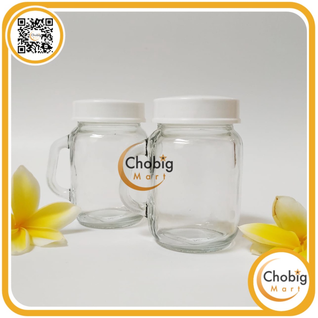 Jual CHOBIG Pitcher Jug Kaca 150ml Tempat Garam Gelas Kecil Tutup