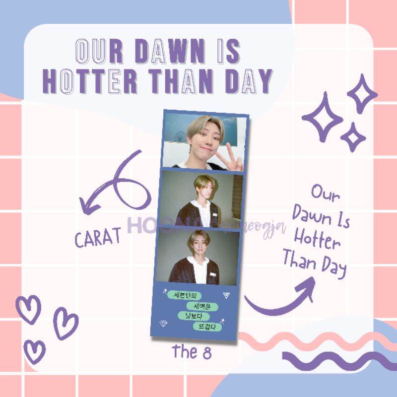 Jual Ready Seventeen Our Dawn Is Hotter Than Day Photostrip Kpop