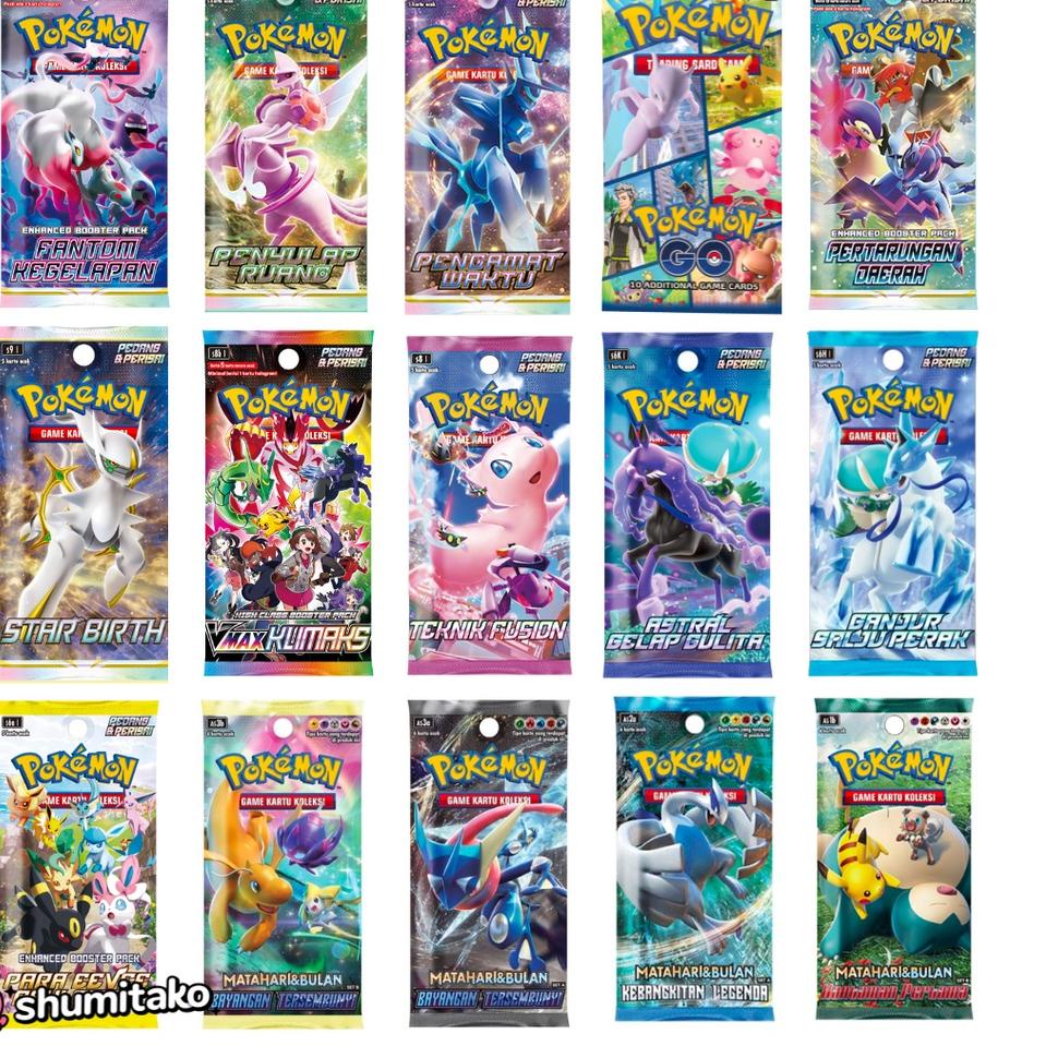 Jual Kartu Pokemon TCG Indonesia Booster Pack 100 Original 8I6 J9