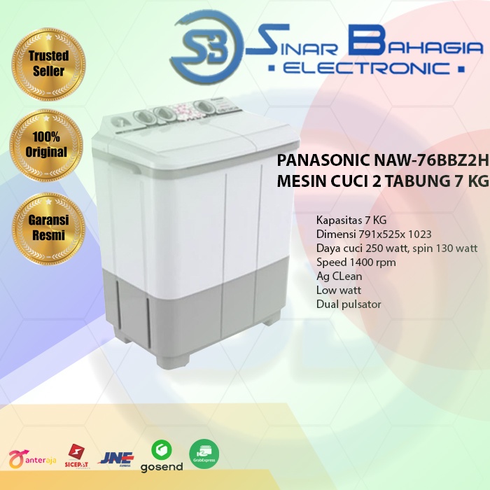 Jual Panasonic Naw Bbz H Mesin Cuci Tabung Kg New Khusus