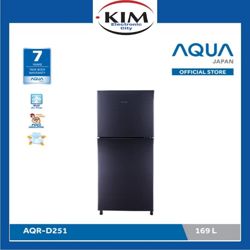 Jual Kulkas AQUA JAPAN AQR D 251 DS LS Lemari Es 2 Pintu No Frost