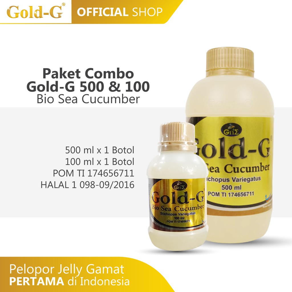 Jual Gold G Paket Combo Jelly Gamat Gold G Bio Sea Cucumber Ml