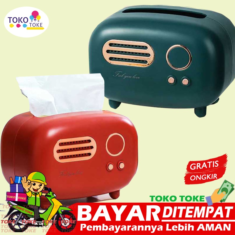 Jual Kotak Tisu Model Radio Unik Kotak Tissue Retro Radio Wadah Tempat