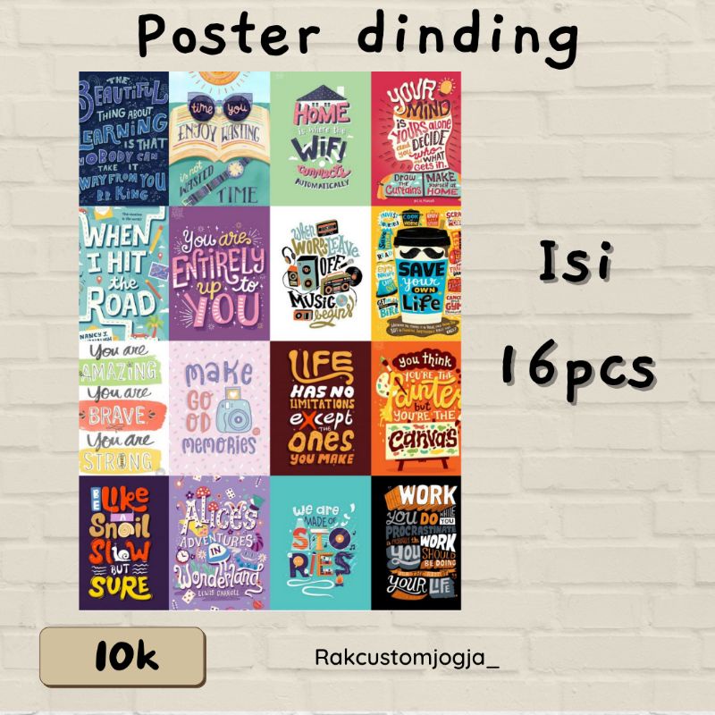 Jual Isi Pcs Aesthetic Walldeco Poster Art Poster Quote Poster