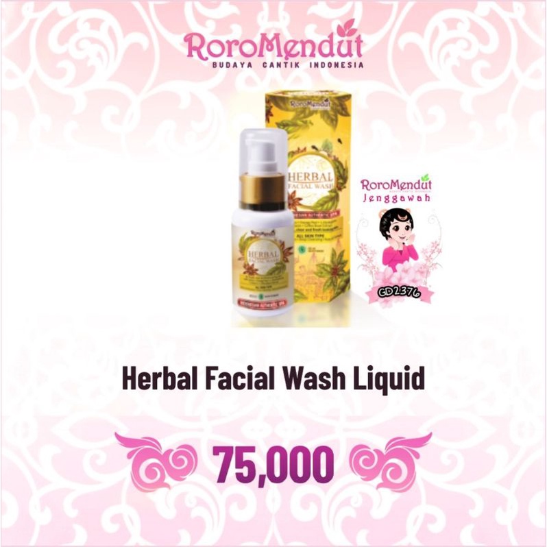 Jual Roro Mendut Original Herbal Facial Wash Liquid Shopee Indonesia