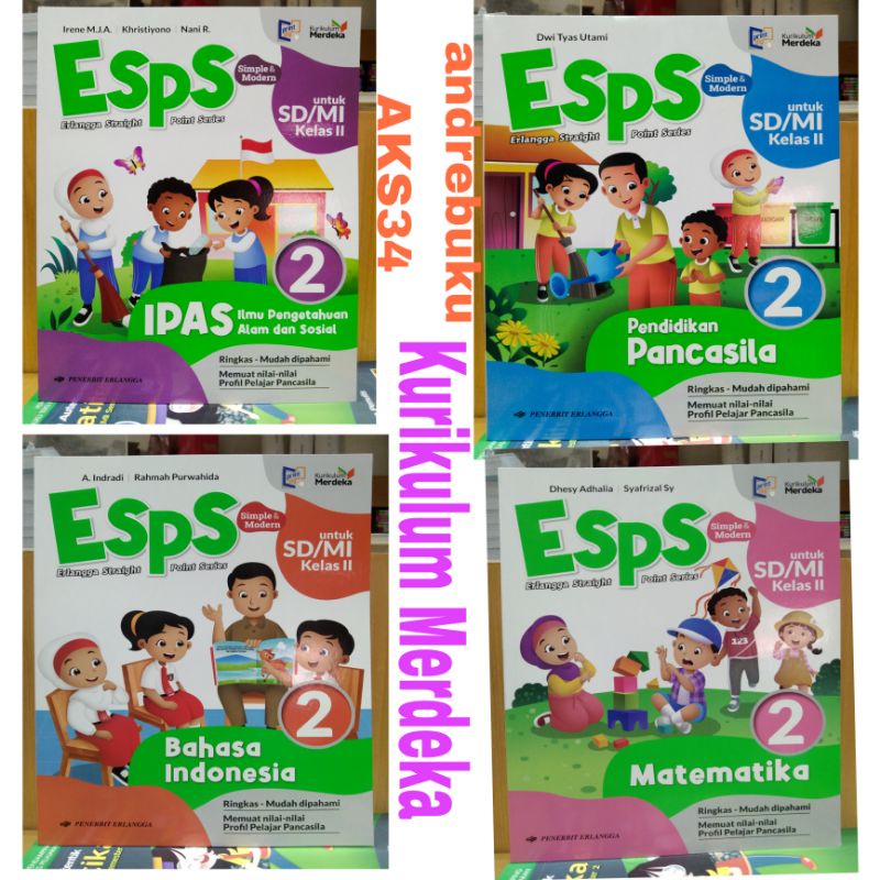 Jual Esps Bahasa Indonesia Matematika Pendidikan Pancasila Ipas Kelas