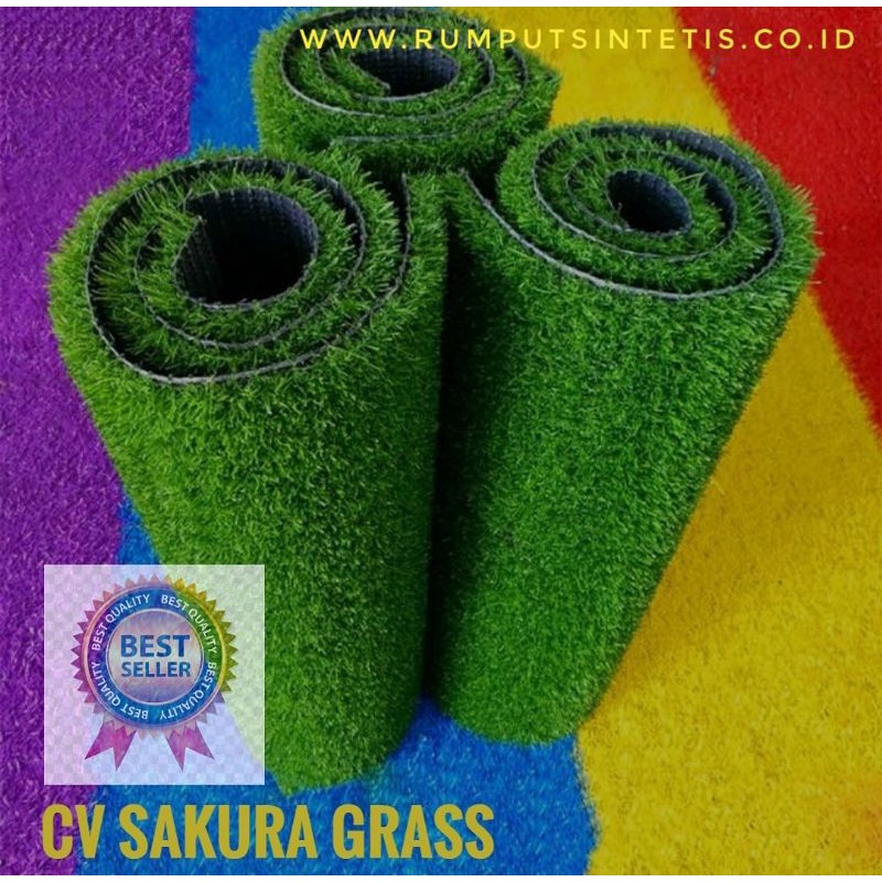 Jual Grosir Karpet Rumput Sintetis Taman Ukuran 1x5m Tebal 3cm Full