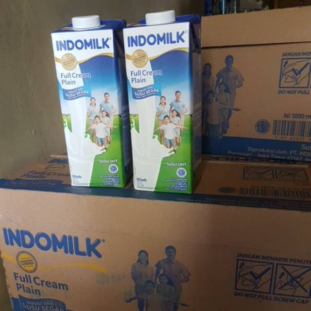 Jual Susu UHT Indomilk 1 L Susu Plain Susu Full Cream 1000 Ml Susu