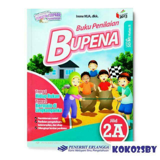 Jual BUKU PENILAIAN TEMATIK BUPENA SD KELAS 2A ERLANGGA Shopee Indonesia