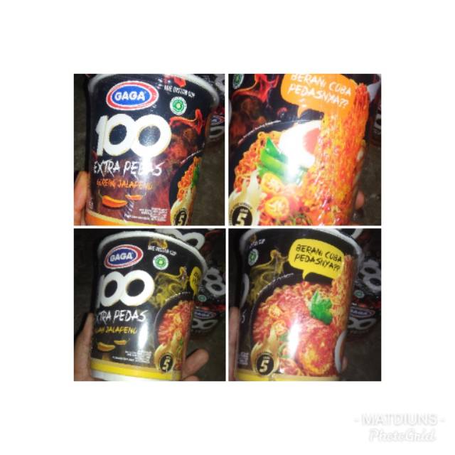 Jual Gaga 100 Extra Pedas Jalapeno Level 5 Kuah Goreng Mie Instan Cup