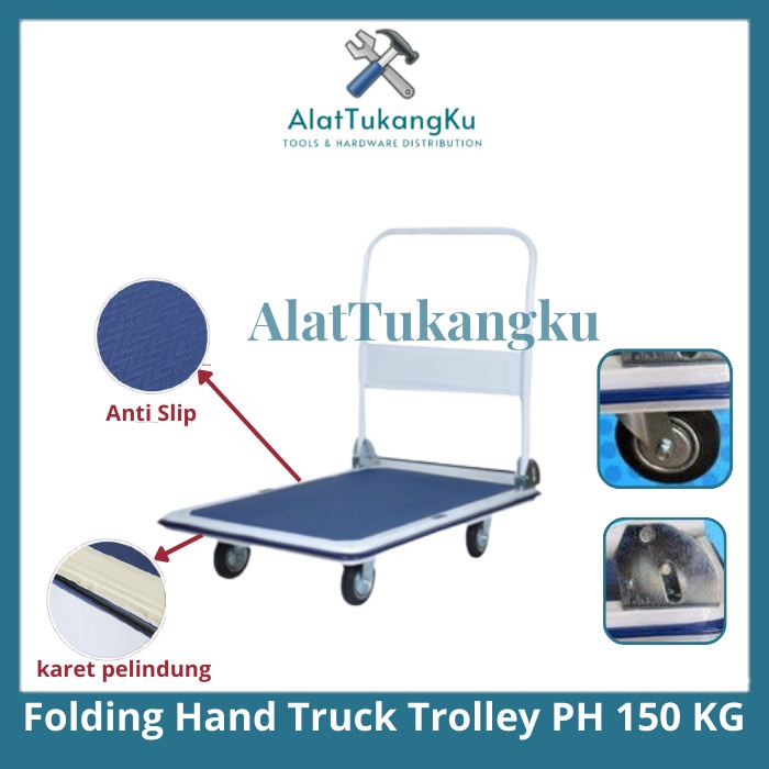 Jual KTP Troli Barang Lipat Hand Truck 150 Kg Trolley Dorongan Angkut