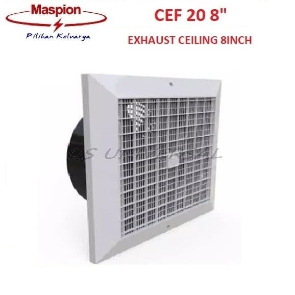 Jual FLASH MASPION EXHAUST FAN 8 INCH CEF 20 8 PLAFON CEILING HEXOS