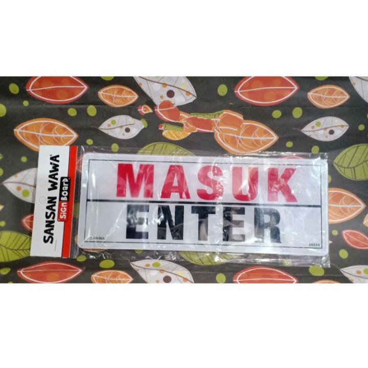 Jual Tulisan Acrylic Exit Enter Papan Acrylic Keluar Masuk Shopee