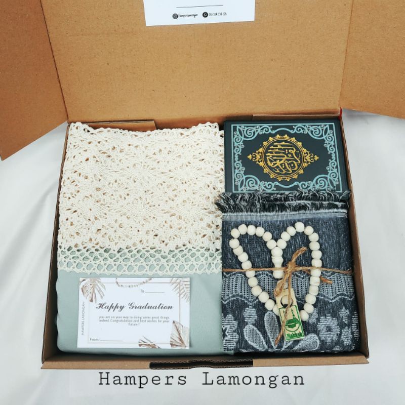 Jual Hampers Mukenah Katun Jumbo Sajadah Al Quran Paket Alat