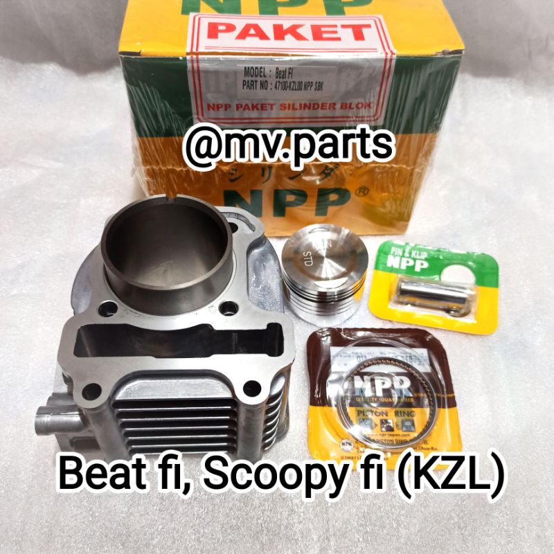 Jual Paket Blok Cylinder Seher Piston Set Beat Fi Stater Kasar Scoopy