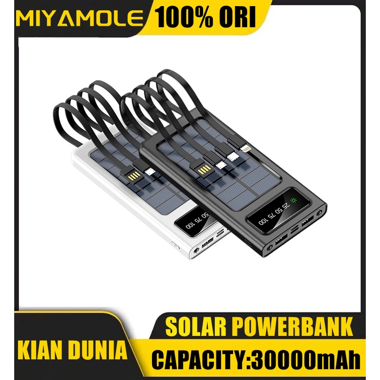 Jual Solar Powerbank Mah Kapasitas Besar Cables Fast Charging