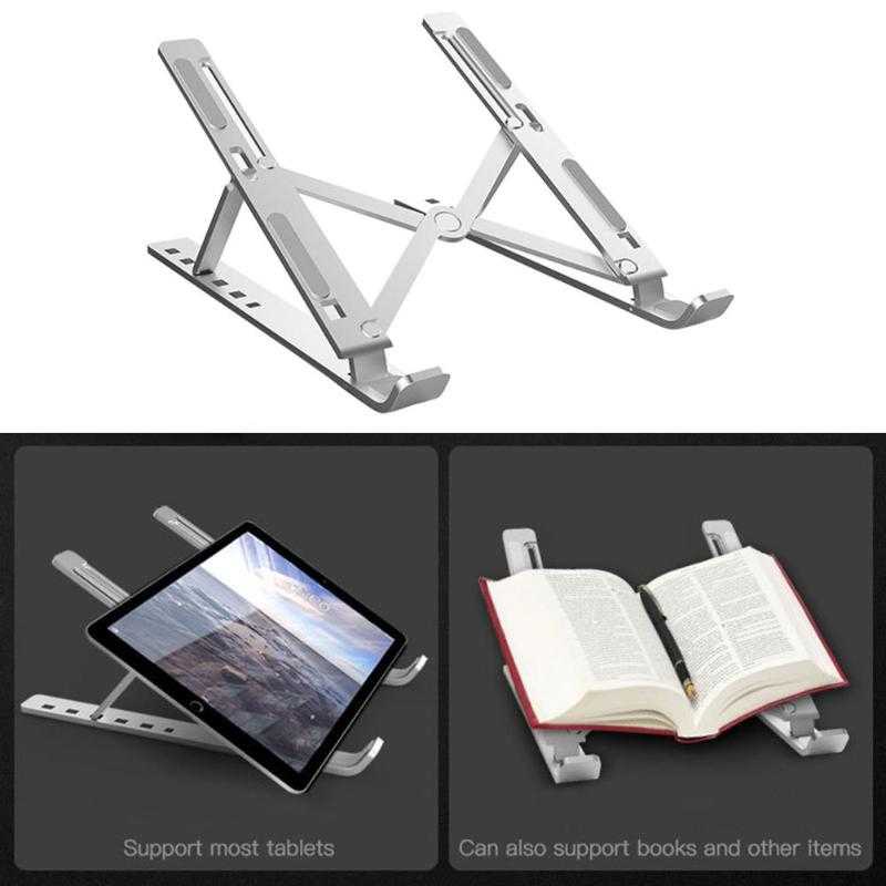 Jual Stand Holder Laptop Stand Aluminium Foldable Adjustable 7 Height