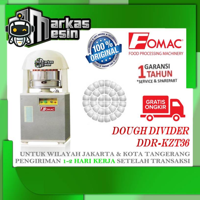 Jual Mesin Pembagi Adonan Otomatis Dough Divider DDR KZT36 FOMAC