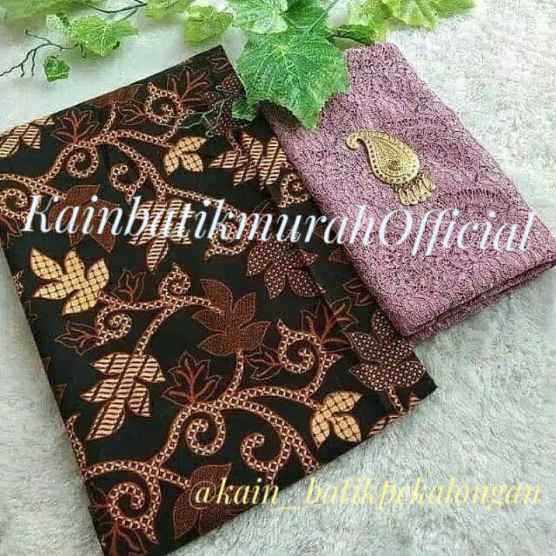 Jual Kain Batik Jarik Kebaya Set Brukat Murah Kode 125 Couple Katun