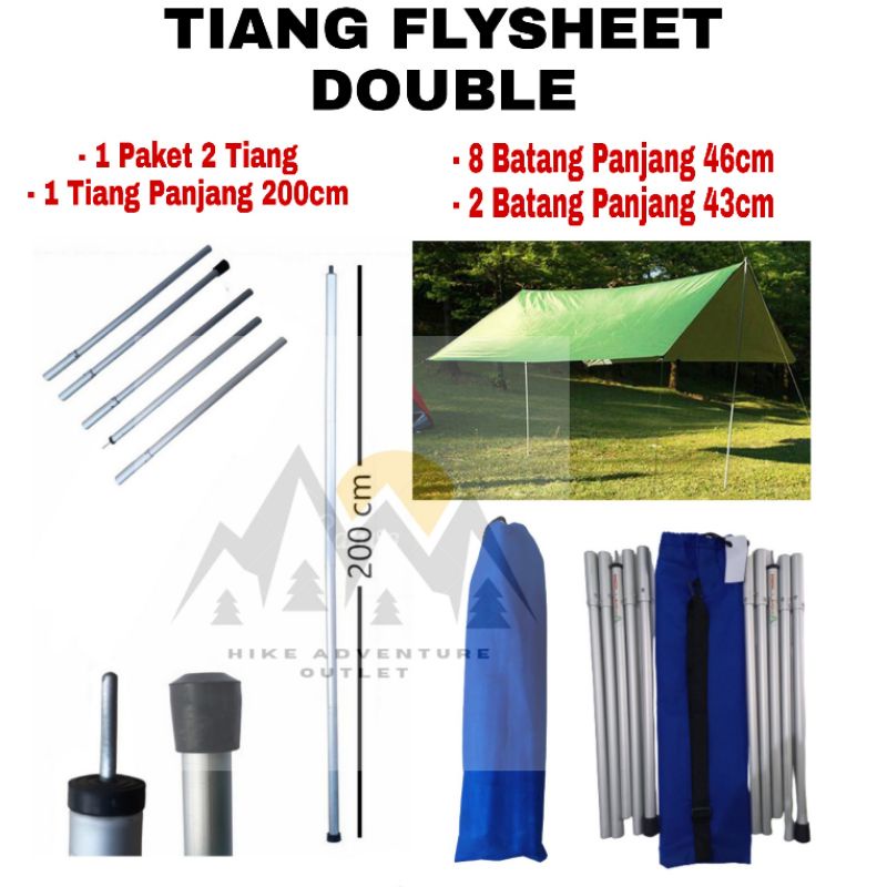 Jual AWNING POLE TIANG FRAME FLYSHEET ALUMUNIUM TENDA CAMPING Shopee