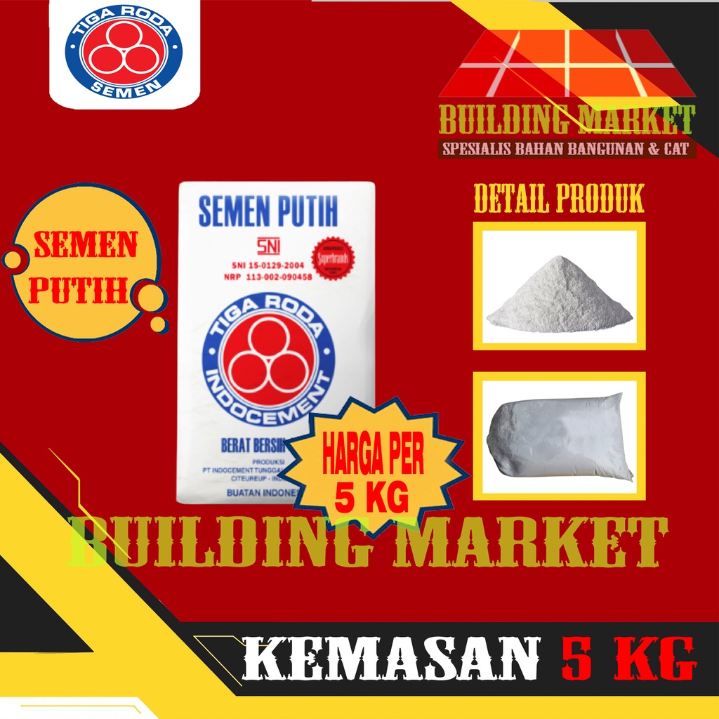 Jual Semen Putih Tiga Roda Semen Putih Instant Kiloan Eceran Per Kg