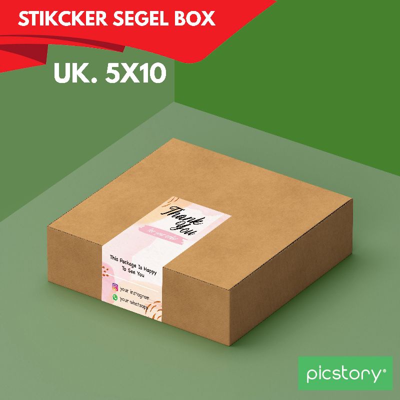 Jual Sticker Segel Kotak Seal Box Hampers Stiker Label Packaging