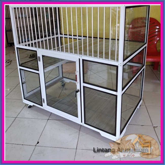 Jual Kandang Kucing Aluminium Kaca Lantai Minimalis Murah Shopee