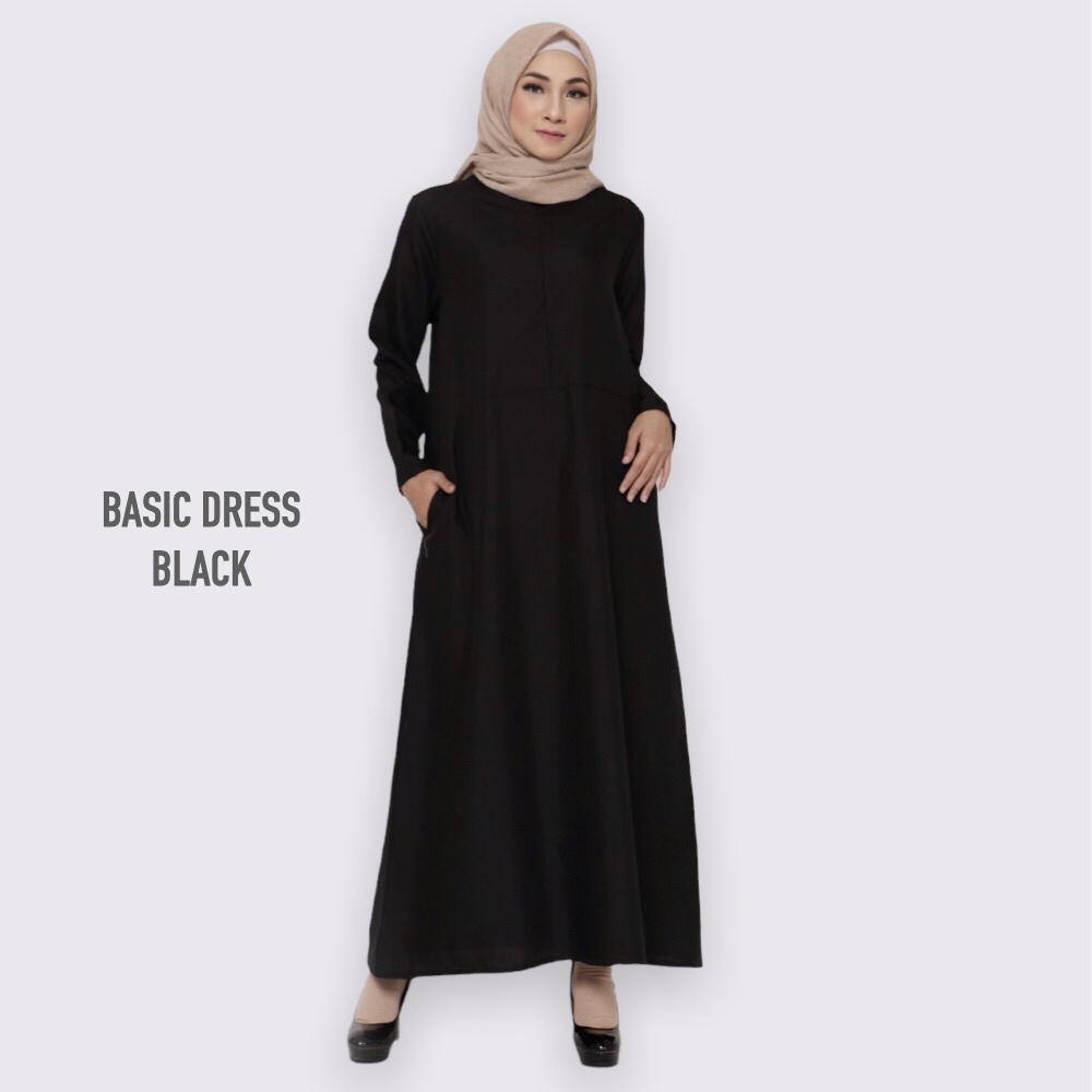 Jual Basic Dress Baju Gamis Abaya Wanita Muslim By Femine Ukuran S