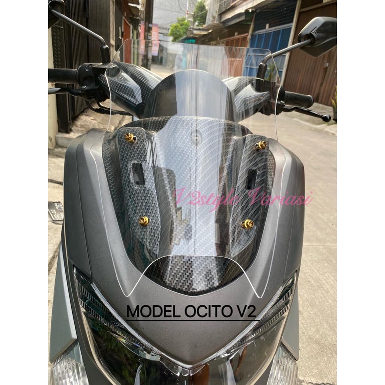 Jual WINDSHIELD NMAX VARIASI MODEL ORIGINAL LASER OCITO TDR JENONG