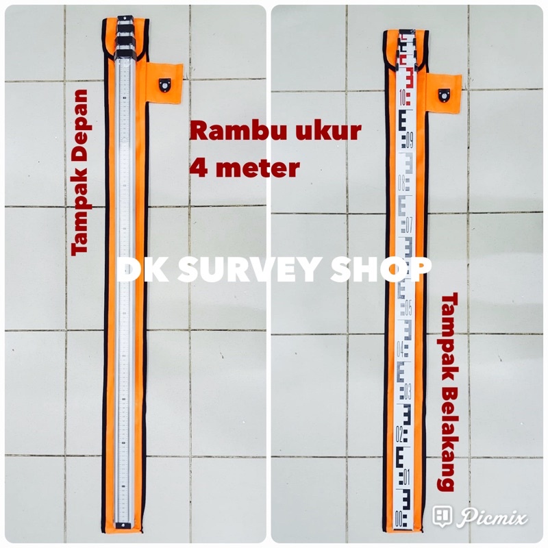 Jual Rambu Mistar Bak Ukur M Meter Levelling Aluminium Staff M