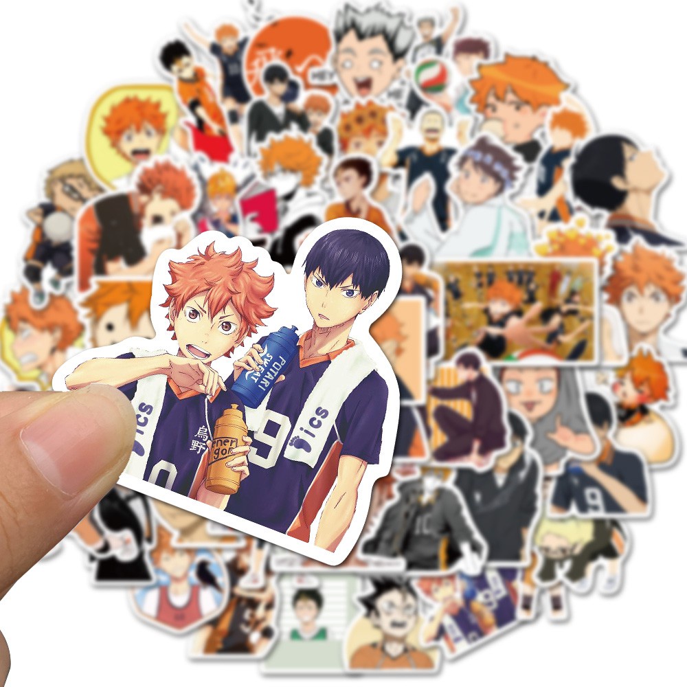 Jual STIKER VINIL ISI 50 PCS HAIKYUU 2 ANIME COLLECTION ANTI AIR