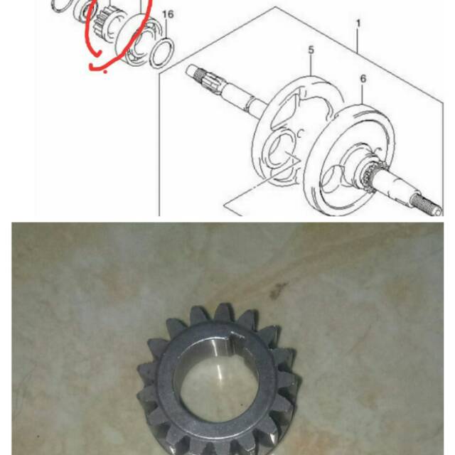 Jual Gear Oil Pump Drive Kruk As Shogun Shopee Indonesia