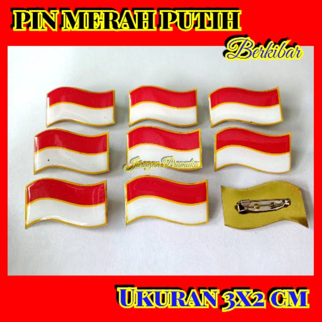 Jual Pin Bendera Merah Putih Berkibar X Cm X Cm Shopee Indonesia