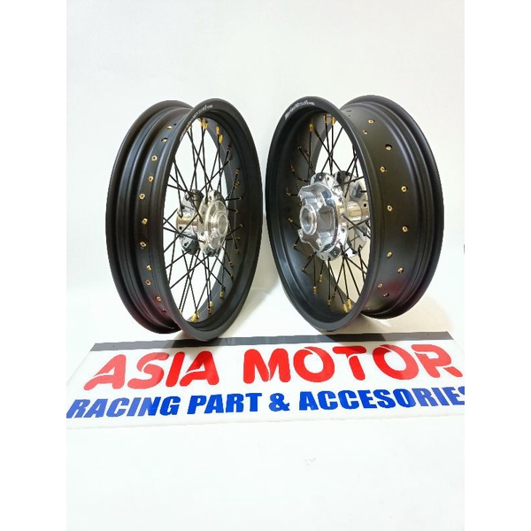 Jual Sepaket Velg Tapak Lebar 250 300 350 450 500 Ring 17 Megapro