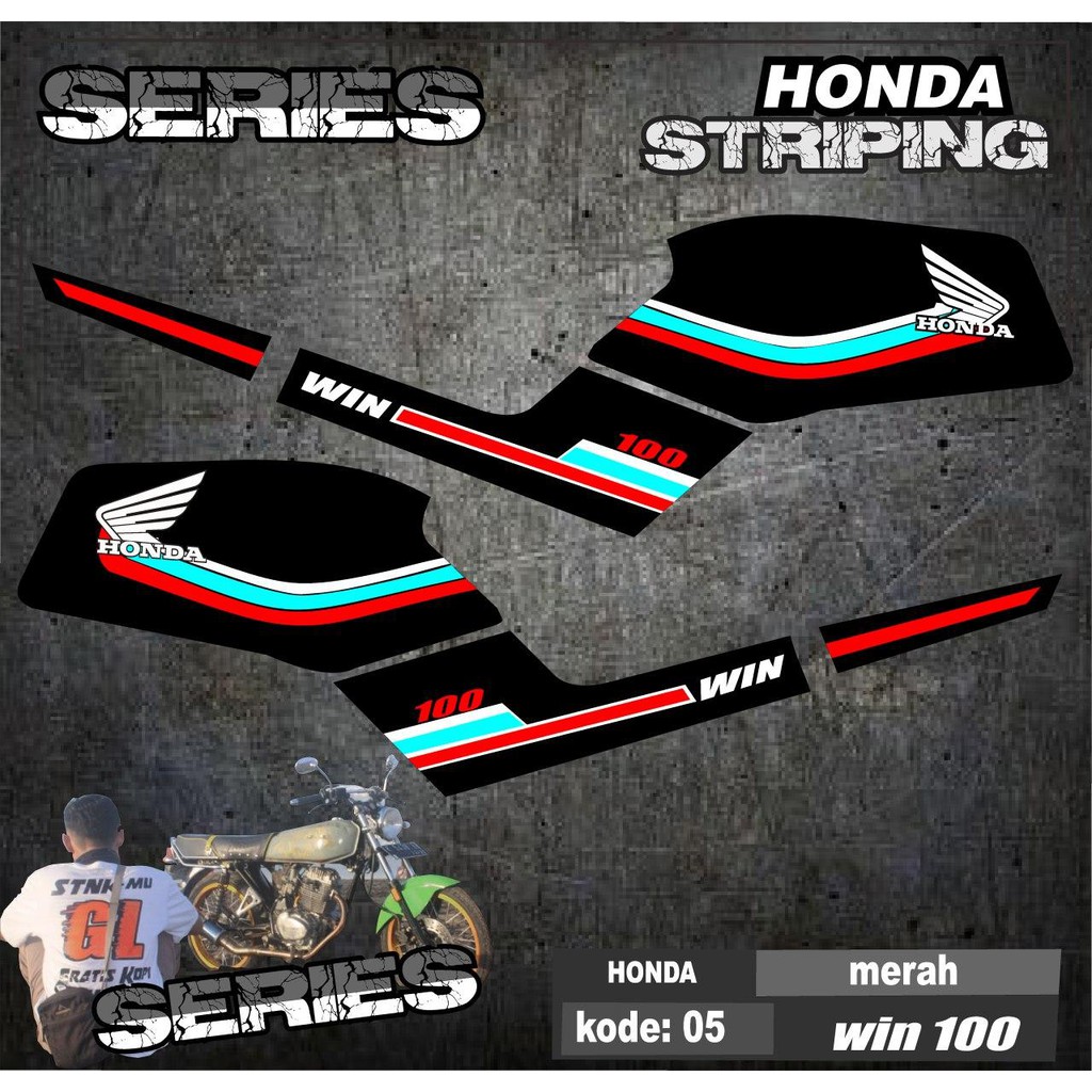 Jual Stiker Striping Honda Win Desain Racing Road Race Stiker Lis