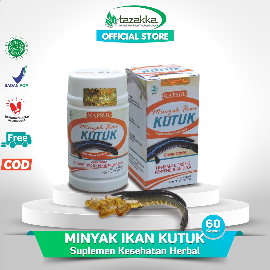 Jual KAPSUL KUTUK Premium Asli 100 Original Minyak Ikan Gabus Herbal