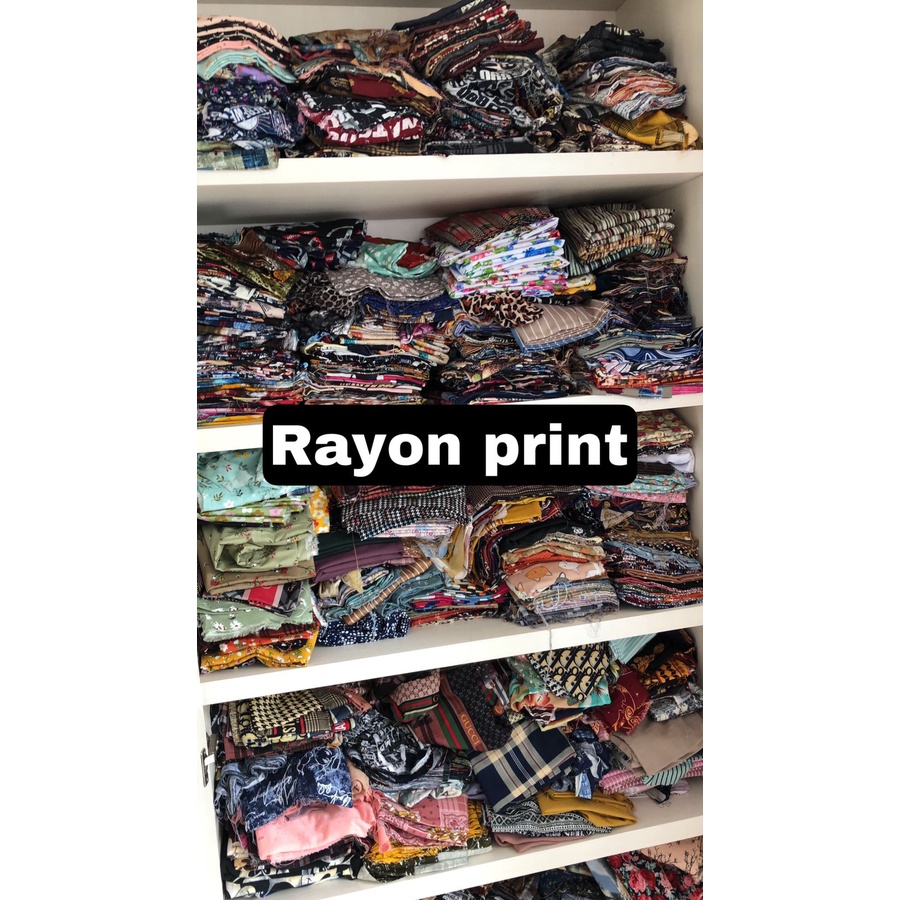 Jual Multi Kain Rayon Katun Print Dan Lainnya Per Kilo Kiloan Kg Sisa