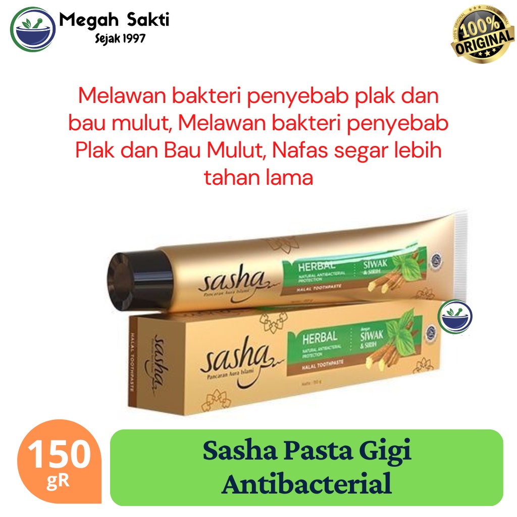 Jual Mgs Sasha Pasta Gigi Herbal Antibacterial Siwak Dan Sirih Gr