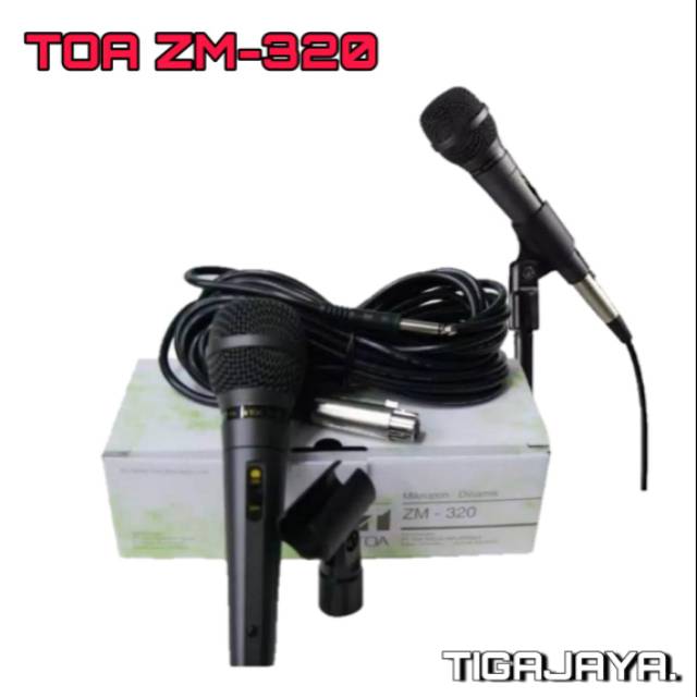 Jual Mic Microphone Mik Mikropon Dinamik Kabel TOA ZM 320 Shopee