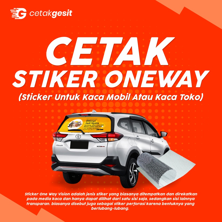 Jual Cetak One Way Sticker Sticker Untuk Kaca Mobil Atau Kaca Toko