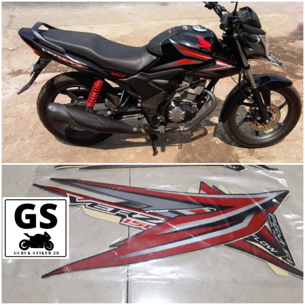 Jual Striping Stiker Lis Body Motor Honda Verza Tahun Hitam