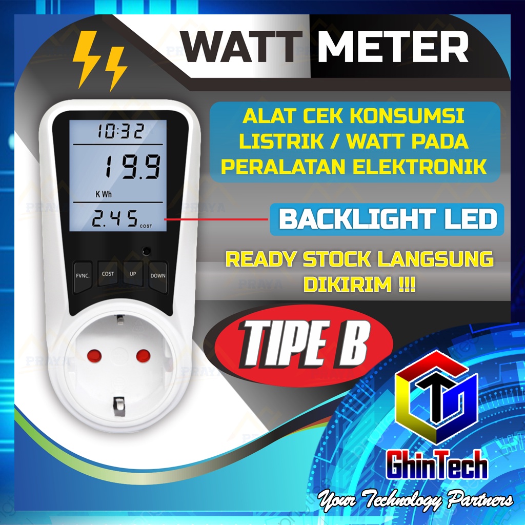 Jual Watt Meter Alat Tes Kwh Meter Digital Ukur Arus Listrik Wattmeter