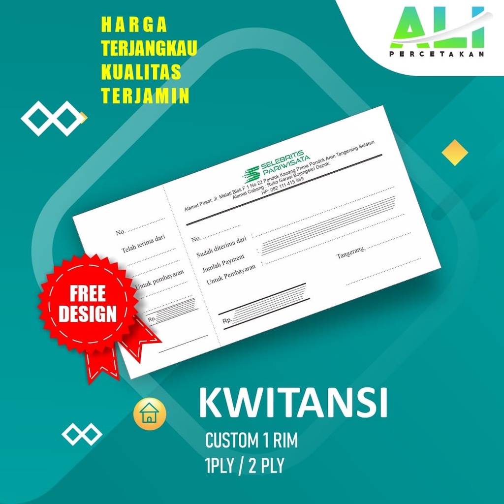 Jual Cetak Kwitansi Custom Kwintansi Rim Uk A Shopee Indonesia