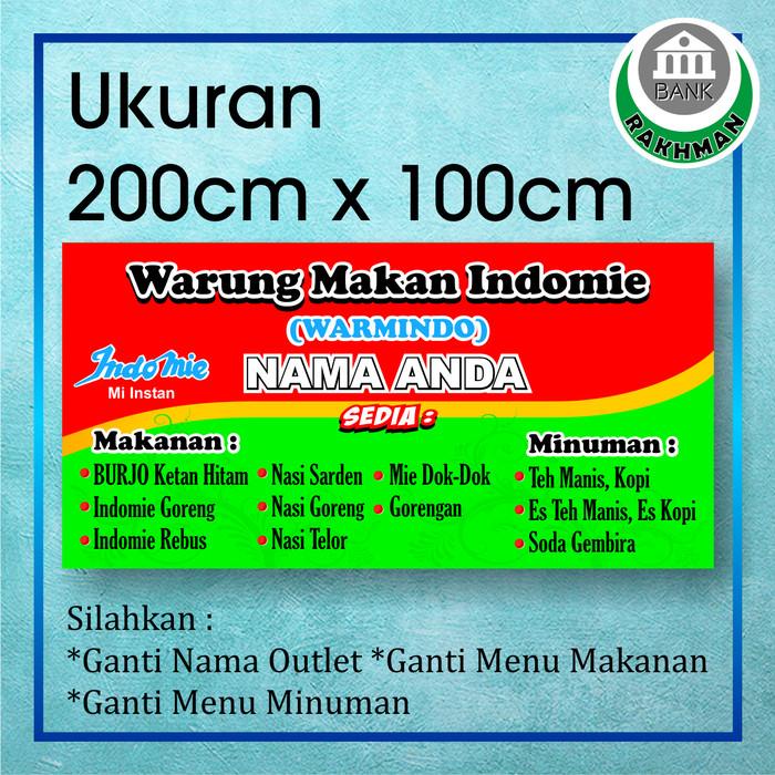 Jual Spanduk Banner Warmindo Warung Makan Indomie Ukuran 2M X 1M