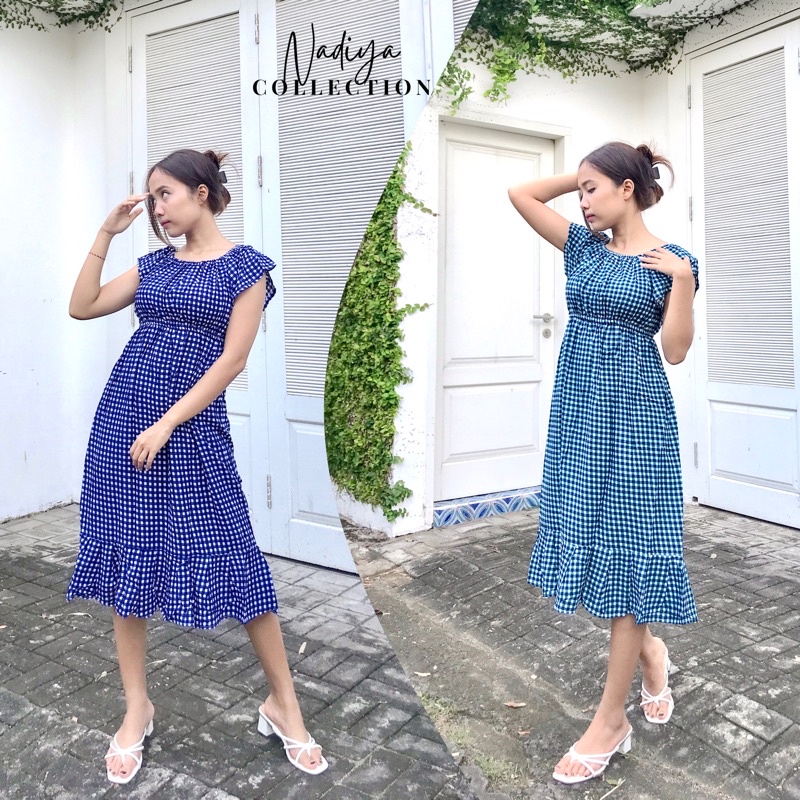 Jual ALIKA MIDI DRES RAYON BALI GESER PILIH WARNA Shopee Indonesia