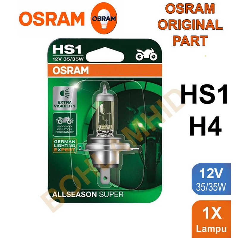 Jual Lampu Motor OSRAM ALL SEASON SUPER Tiger New Rev Cruiser HS1 PX43T