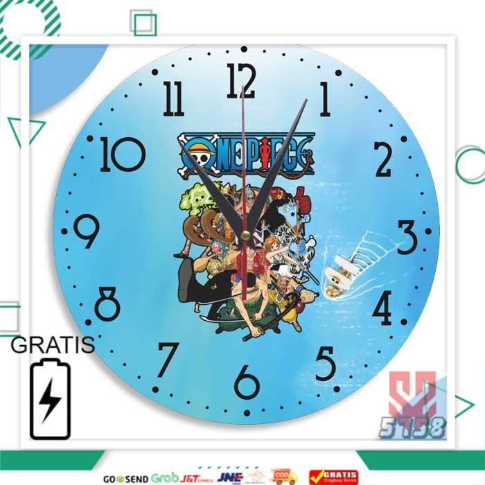 Jual JAM DINDING ONE PIECE UNIK KAYU Mesin Sweep Silent Tanpa Suara