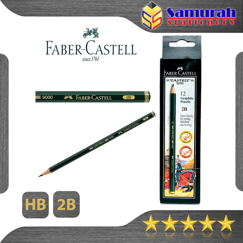 Jual Pensil Kayu Ujian Faber Castell B Hb Asli Graphite Pencils