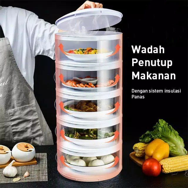 Jual Warmer Food Rak Simpan Sayur Dan Makanan Multilayers Tudung Saji